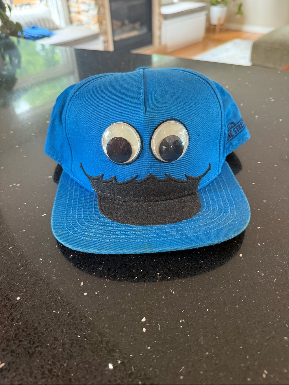 Sesame Street Cookie MonsterBlue Novelty Cap with Googly Eyes